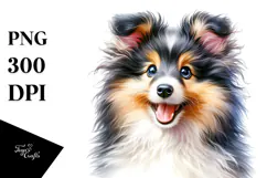 Happy Shetland Sheepdog PNG Product Image 1