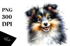 Happy Shetland Sheepdog PNG Product Image 1