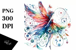 Fairy Watercolor Sublimation Clipart Product Image 1