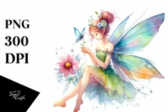 Fairy Watercolor Sublimation Clipart Product Image 3
