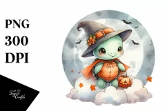 Cute Baby Turtle Halloween PNG Product Image 3