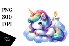 Cute Halloween Baby Unicorn Sticker | Sublimation Clipart Product Image 1