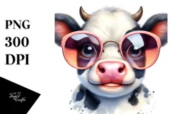 Funny Cow Looking Disgusted, High-Res PNG Product Image 1