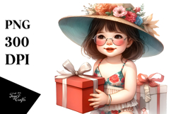 Digital Watercolor Cute Baby Gift PNG Product Image 1