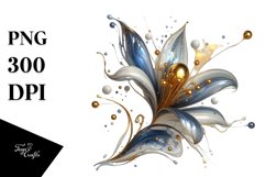 Shiny Snowdrop with Golden Insertions | Sublimation | Product Image 1