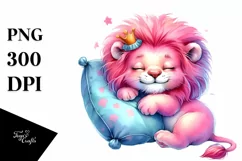Cuddling Pillow Baby Lion PNG Product Image 1