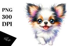 Happy Chihuahua Pup, Watercolor PNG Product Image 1