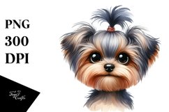 Yorkipoo Funny Haircut | Sublimation Clipart Product Image 1