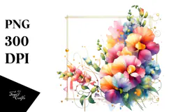 Colorful Sweet Pea, High-Res PNG Product Image 1
