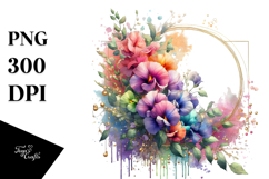 Colorful Sweet Pea, High-Res PNG Product Image 1