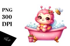 Sitting Bathtub Baby Bee PNG Product Image 1