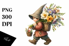 Detailed Gnome Freesia Bouquet | Clipart Product Image 1