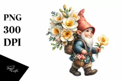 Detailed Gnome Freesia Bouquet | Clipart Product Image 1