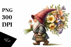 Detailed Gnome Freesia Bouquet | Clipart Product Image 3