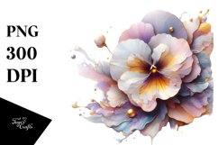 Abstract Pastel Shiny Pansy | Clipart Product Image 1