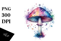 Colorful Magical Mushroom Celestial | Clipart Product Image 3