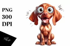 Crazy Watercolor Vizsla | Sublimation | Clipart Product Image 3