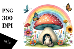 Colorful Cat House Mushroom Product Image 1
