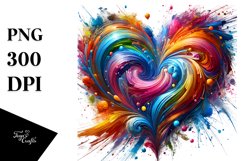 Paint Brushed Abstract Heart PNG Product Image 1