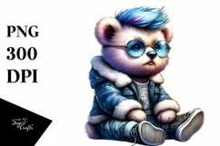 Revolted Baby Bear Sitting PNG Product Image 3