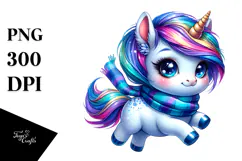 Adorable Running Unicorn PNG Product Image 1