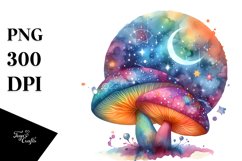 Magical Celestial Astral Mushroom | Sublimation | Clipart Product Image 3