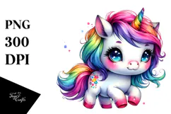 Vibrant Unicorn, Transparent PNG Product Image 1