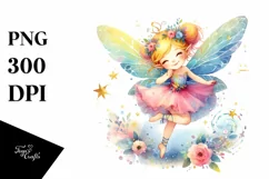 Dancing Fairy Watercolor Illustration | Clipart Product Image 3