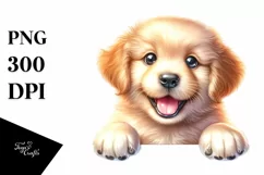 Funny Crazy Golden Retriever on Paper | Sublimation | Product Image 1