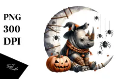 Hippo In Halloween Costume PNG Product Image 1