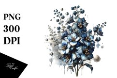 splash of White Delphiniums in Watercolor | Sublimation | Product Image 3