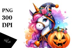 Vibrant Halloween Unicorn Clipart Product Image 1