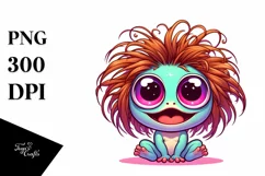 Colorful Crazy Baby Frog | Clipart Product Image 1