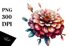 Abstract Shiny Zinnia Stained | Sublimation | Clipart Product Image 1