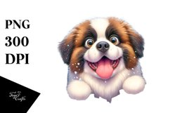 Crazy Saint Bernard Wall Crack | Clipart Product Image 1