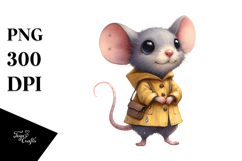 Sublimation Clipart Title: Raincoat Mouse Product Image 1