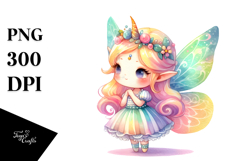 Cute Fairy Watercolor Art | Clipart Product Image 1