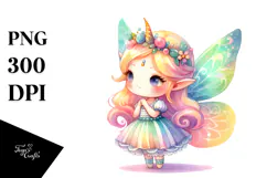Cute Fairy Watercolor Art | Clipart Product Image 1