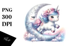 Running Baby Unicorn | Sublimation | Clipart Product Image 1