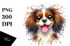 Cute Brittany with Big Eyes, Transparent PNG Product Image 1
