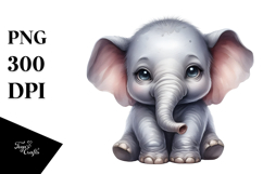 Cute Baby Elephant, Transparent PNG Product Image 1