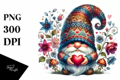 Valentines Gnome, Detailed PNG Product Image 1