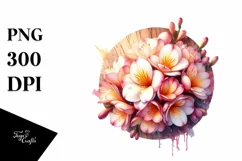Watercolor Wood Freesia Magic | Sublimation | Clipart Product Image 1