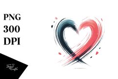 Heart Paintbrush PNG Product Image 1