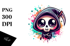 Enthusiastic Grim Reaper, Transparent PNG Product Image 1
