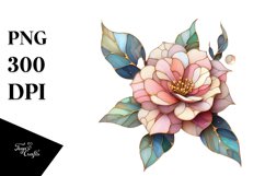 Abstract Wooden Camelia Stained | Sublimation | Clipart Product Image 3