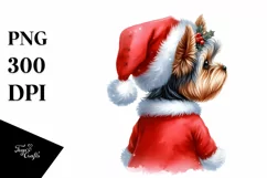 Cute Dog with Santa Hat, Summer PNG Product Image 1