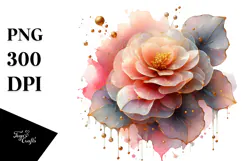 y Begonia with Golden Insertions, PNG Product Image 1
