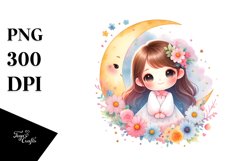 Colorful Baby Moon | Sublimation | Clipart Product Image 3