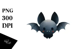 Funny Bat Washed Watercolor PNG Product Image 1